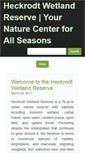 Mobile Screenshot of heckrodtwetland.org